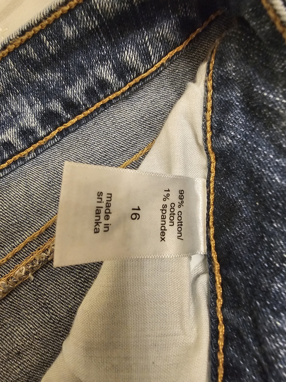 Maurices Blue Denim Women's Shorts with Gold Stitching